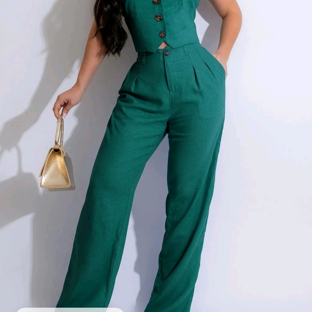 Elegant Green Women's Jumpsuit